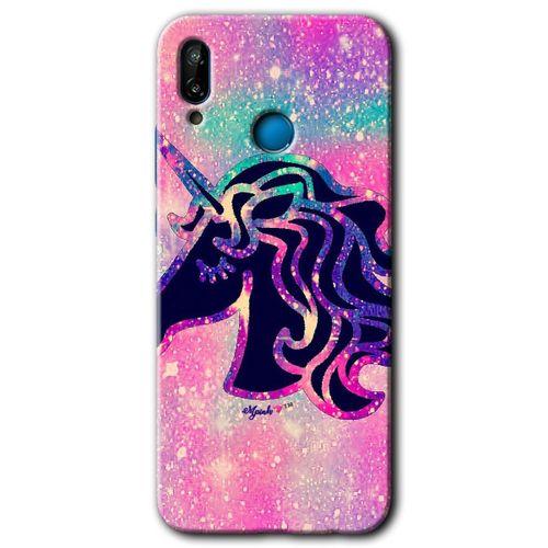 Huawei P20 Lite Kılıf HD Desen Baskılı Arka Kapak - Unicorn Kristal