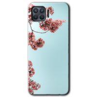 Oppo Reno 4 Lite Kılıf HD Desen Baskılı Arka Kapak + Temperli Cam - Japon Çiçeği