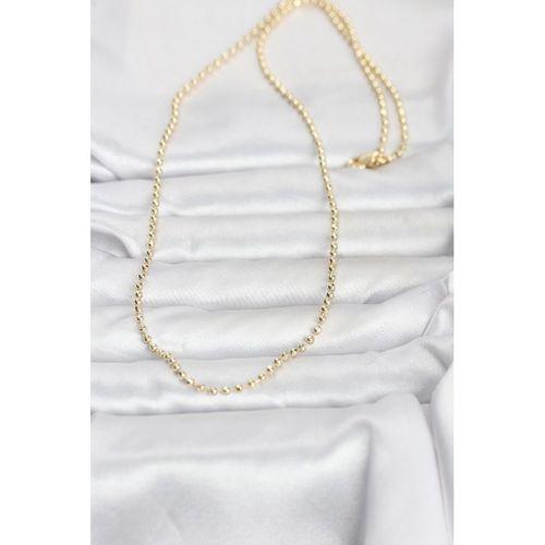 CM 14K Gold Renk Top Zincirli Model 60 cm Kadın Kolye