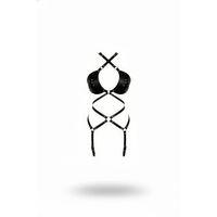 Siyah Body Harness Deri Çapraz Bağlamalı Tam Vücut Aksesuarı - Brf1409