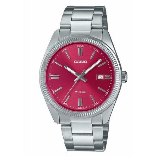 Casio MTP-1302PD-4AVEF Quartz Çelik Gri Kırmızı Kadran 39 mm Erkek Kol Saati