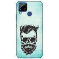 Lopard Oppo Realme C15 Uyumlu Kılıf Tattoo's (25) Antişok Kapak Mustache