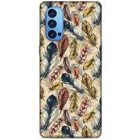 Oppo Reno 4 Pro Kılıf Desenli Özel Seri Tüyler (29) Arka Koruma Kılıfı