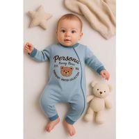 Persona Bear Nakışlı % 100 Pamuk Erkek Bebek Tulum