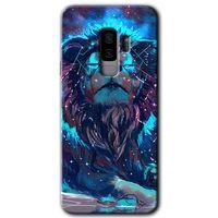 Galaxy S9 Plus Kılıf HD Desen Baskılı Arka Kapak - Neon Aslan
