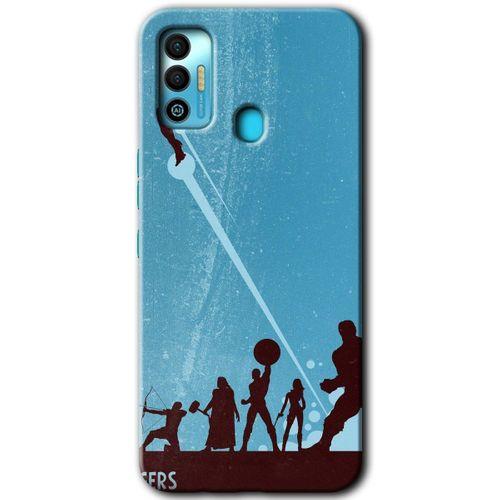 Tecno Spark 7T Kılıf HD Desen Baskılı Arka Kapak - Avengers Team + Kırılmaz Cam