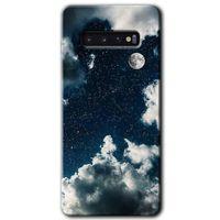 Potkal Hediye Fabrikası Samsung Galaxy S10 HD Baskılı Kılıf + 9D Tam Ekran Koruyucu - Gece Gökyüzü