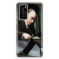 Huawei P40 Kılıf Atatürk Trende Arka Kapak Koruma Desenli Full Koruyucu