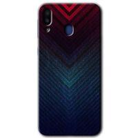 MRCİLETİSİM Samsung Galaxy M10s Kılıf HD Desen Baskılı Arka Kapak + Temperli Cam - Abstract 4