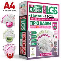 2025 8 Sınıf LGS Tıpkı Basım Çıkmış Soru 8+8 Deneme Paketi (Say+Söz) Türkiye Geneli Dijital Çözümlü