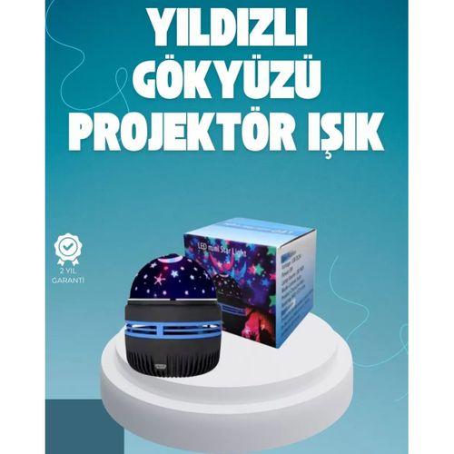 Döner Galaxy Projektör Gece Lambası – Ay Ve Yıldız Işıklı Atmosfer Lamba, Usb Bağlantılı