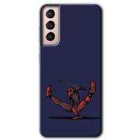 Samsung Galaxy S21 Kılıf HD Desen Baskılı Arka Kapak + Temperli Cam - DeadPool 3