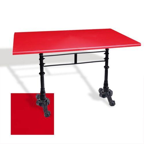 Dockers Çipa 3002 Döküm Ayak Masa 80x120 cm - (Werzalit, Wermodin ve Allzalit Tabla) - Kırmızı