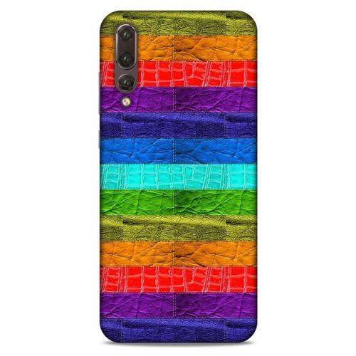 Huawei P20 Pro Kılıf Patchwork (38) Neo Hybrid Kılıf Yeşil Kırmızı Mor