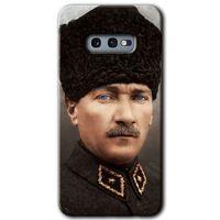Samsung Galaxy S10e Kılıf Baskılı Kapak - Başkomutan Atatürk + 5D Tam Kaplayan Cam