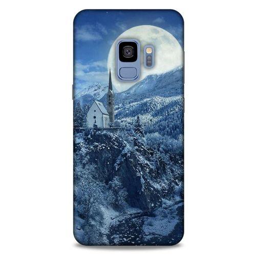 Samsung Galaxy S9 Kılıf Snowix (49) Ultra Silikon Kılıf Beyaz Mavi