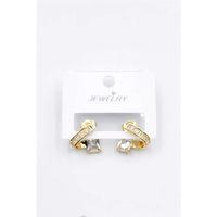 Taşlı Küpe - Altın