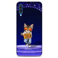 Samsung Galaxy A30s Kılıf FunnyMaX (42) Rugged Armor Kılıf Kedili Mor