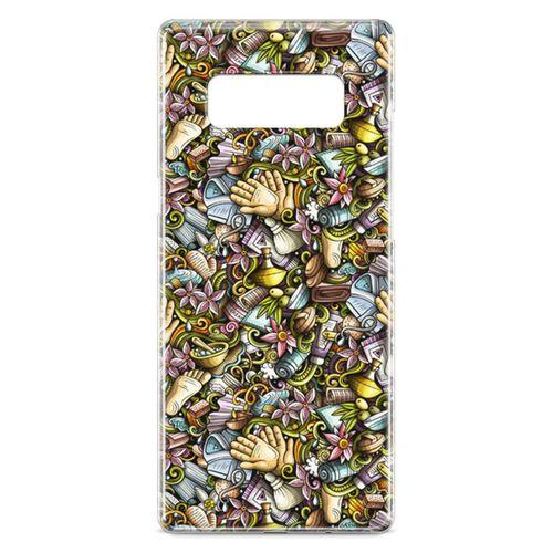 Samsung Galaxy Note 8 Kılıf Kozmetik Kişisel Bakım Doodle Arka Kapak Koruma Desenli Full Koruyucu