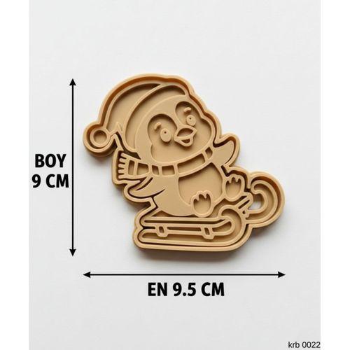 Kar Kizaginda Penguen Noel Sekillendirici Kalip Kurabiye Hamur Kesici Seti