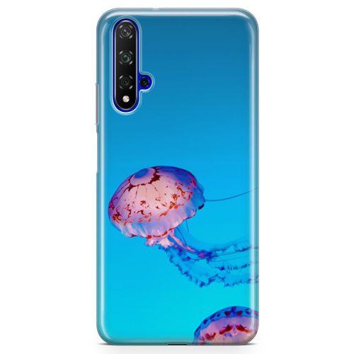 Huawei Nova 5t Kılıf Jellyfish Arka Kapak Koruma Desenli Full Koruyucu