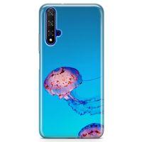 Huawei Nova 5t Kılıf Jellyfish Arka Kapak Koruma Desenli Full Koruyucu