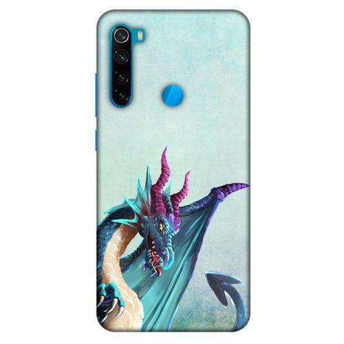 Xiaomi Redmi Note 8 Kılıf Dragons (19) Kılıfları Mavi Ejderha