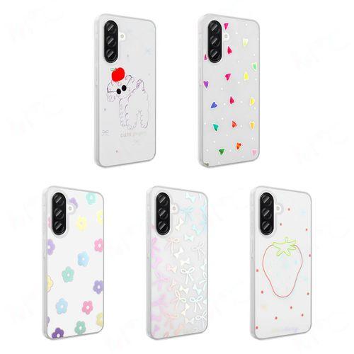 Galaxy A56 Kılıf Şeffaf Figürlü Zore Folk Sert Kapak