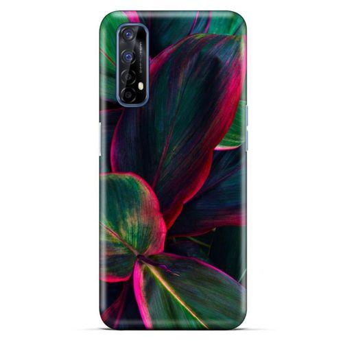 Lopard Oppo Realme 7 Uyumlu Kılıf Bahar (25) Antişok Kapak Fuşya Yeşil