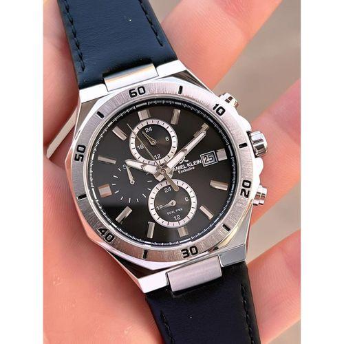 Daniel Klein Erkek Kol Saati 30 Metre Suya Dayanıklı Deri Kayış Kordon + Bileklik Hediyeli VS.BLKT.0676