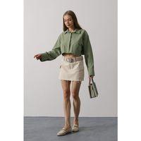 Kısa Boy Çift Cep Gömlek - Haki