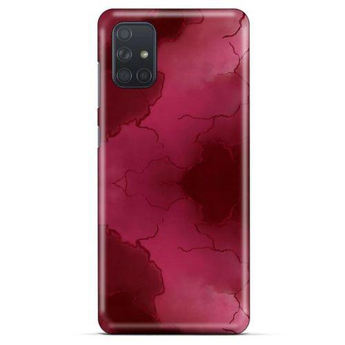 Mermer Desenli (7) Tema Telefon Kılıfı Bordo Samsung Galaxy M51 Kılıf