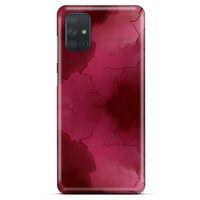 Mermer Desenli (7) Tema Telefon Kılıfı Bordo Samsung Galaxy M51 Kılıf