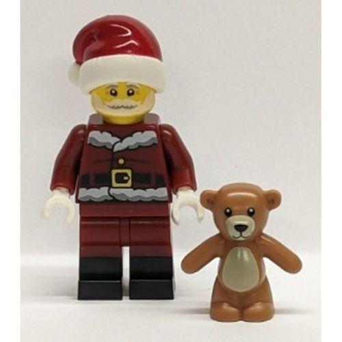 Orjinal Lego Minifigür Santa Claus with Teddy