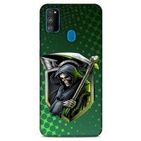Samsung Galaxy M30s Uyumlu Kılıf Motorsiklet (29) Arka Koruma Kılıfı Kurukafa