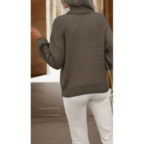 Kadın Uzun Kollu Balıkçı Yaka Triko Bluz