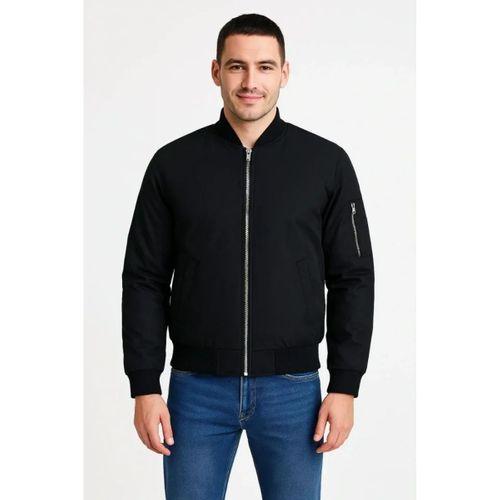 Arka Bomber Ceket - Siyah