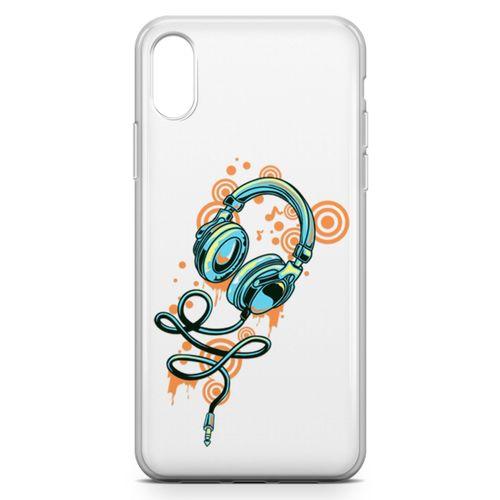 Apple iPhone X Kılıf Dj Kulaklığı Arka Kapak Koruma Desenli Full Koruyucu
