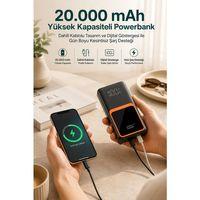 20 000 Mah Taşınabilir Şarj Cihazı Dijital Göstergeli Kablolu Powerbank