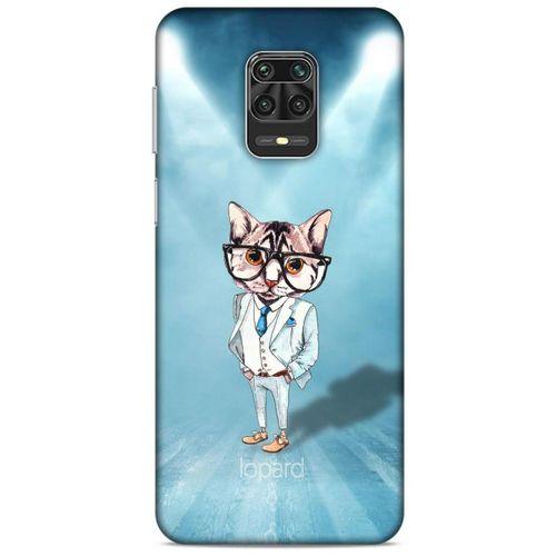 Xiaomi Redmi Note 9 Pro Kılıf FunnyMaX (40) Fit Silikon Kılıf Açık Mavi Kedi