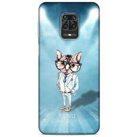 Xiaomi Redmi Note 9 Pro Kılıf FunnyMaX (40) Fit Silikon Kılıf Açık Mavi Kedi