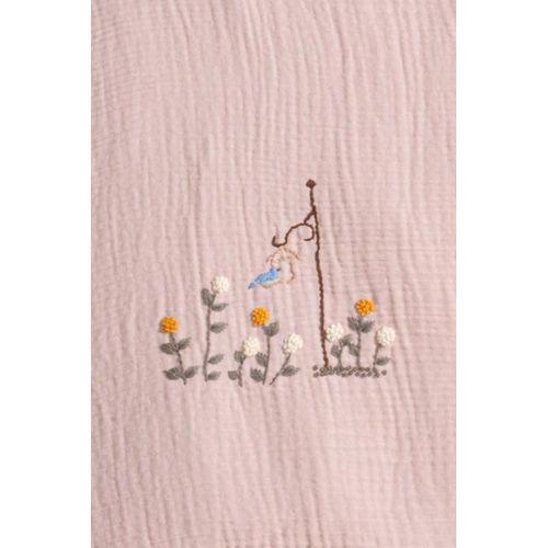 Kanz 4 Kat Hand Made Fırfırlı Müslin Örtü Seti Knz-020 Pudra