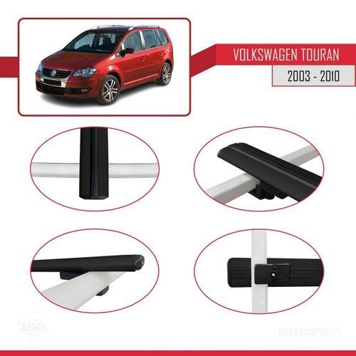 Volkswagen Touran 2003-2010 Arası ile uyumlu Basic Model Ara Atkı Tavan Barı SİYAH 3 ADET
