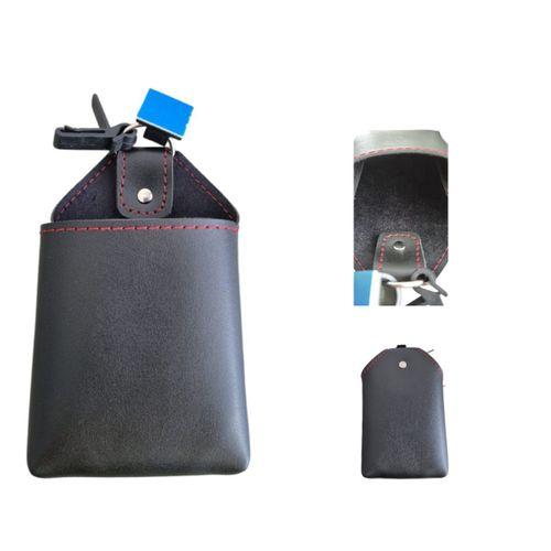 Space deri ceplik Siyah-Kırmızı dikiş / SYESY101