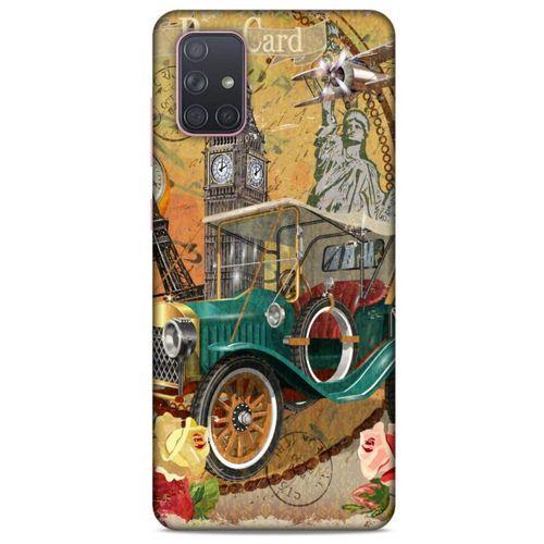 Retro (37) Desen Silicone Cover Renkli Samsung Galaxy A71 Kılıf