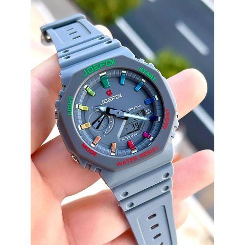 Joefox G-SHOCK Kasa Gri Digital/Analog 5 Atm Suya Dayanıklı 2 Yıl Garantili Spor Kol Saati J-GS16