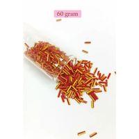 Uzun Boru Kesme Boncuk Çap 2mm Uzunluk 10 mm - 60 Gram - Sarı Kırmızı - BNC274