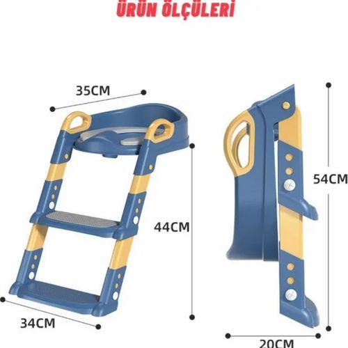Mavi Merdivenli Çocuk Klozet Tuvalet Eğitimi Atı