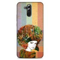 Lopard Huawei Mate 20 Lite Uyumlu Kılıf Sürreal Yüzler ♀ (33) Hybrid Kılıf Baskılı