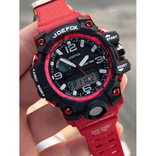 Joefox Digital Ve Analog 2 Yıl Garantili Kronmetre+Takvim+Alarm+Aydınlatma Erkek Kol Saati JOE.BK18
